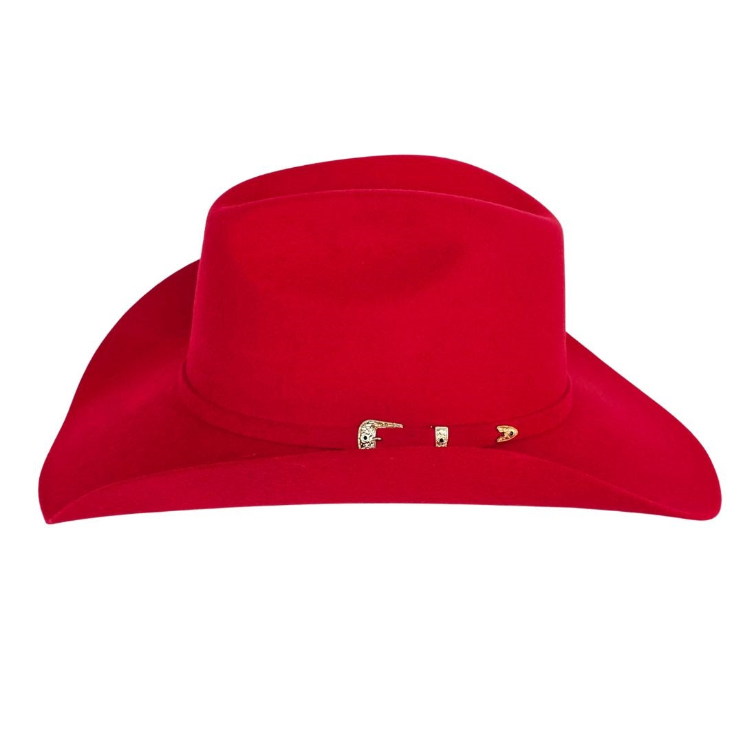 Adam Western Cowboy Crown Hat - Red