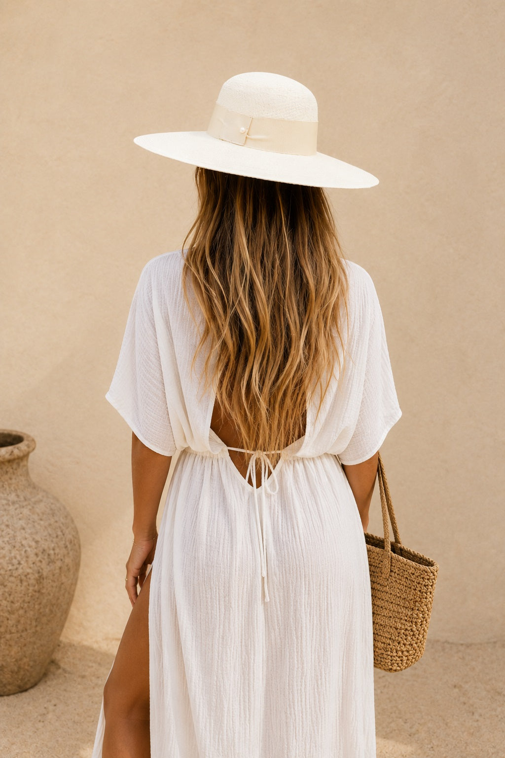 Allegra Straw Round Crown Hat