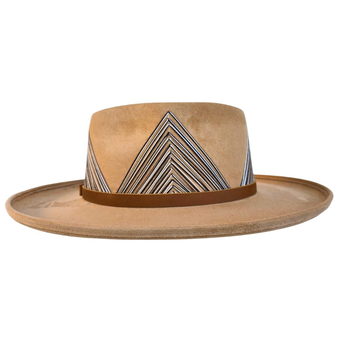 Ariela Diamond Crown Hat - Camel