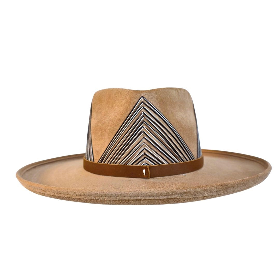 Ariela Diamond Crown Hat - Camel
