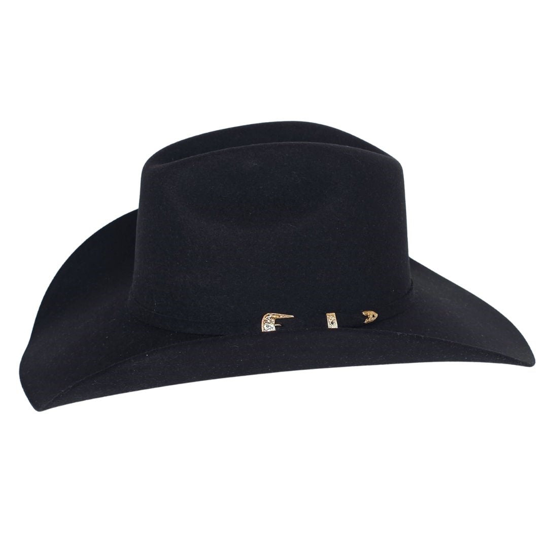 Ashton Western Cowboy Crown Hat - Black