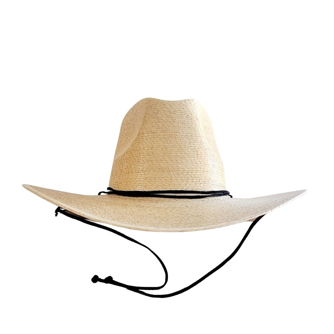 Beckam Straw Western Crown Hat