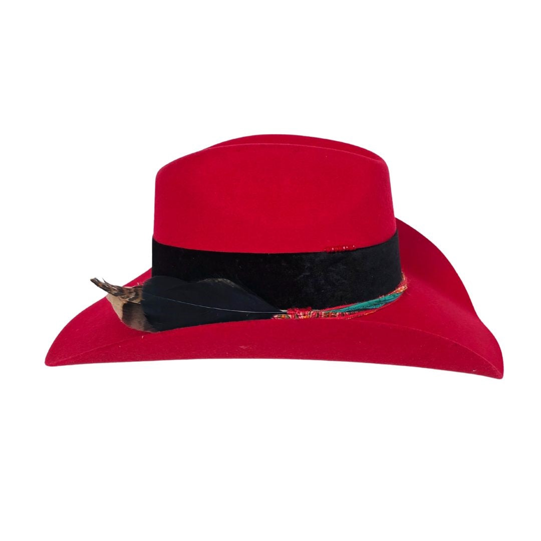 Bonnie Cowboy Crown Hat - Red