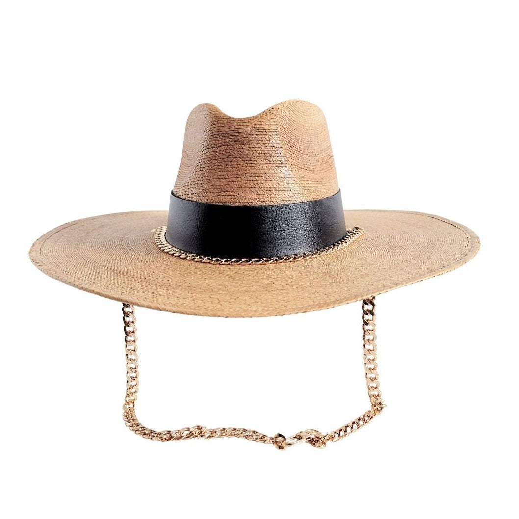 Catarzi Straw Western Crown Hat