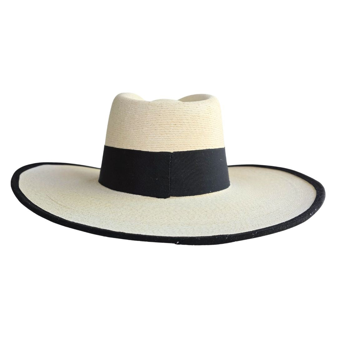 Camélia Straw Western Crown Hat