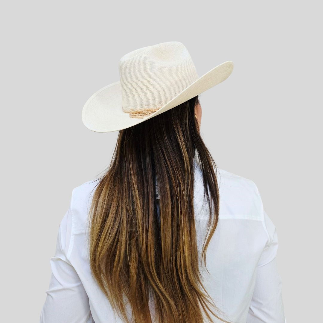 Chiara Straw Cowboy Crown Hat