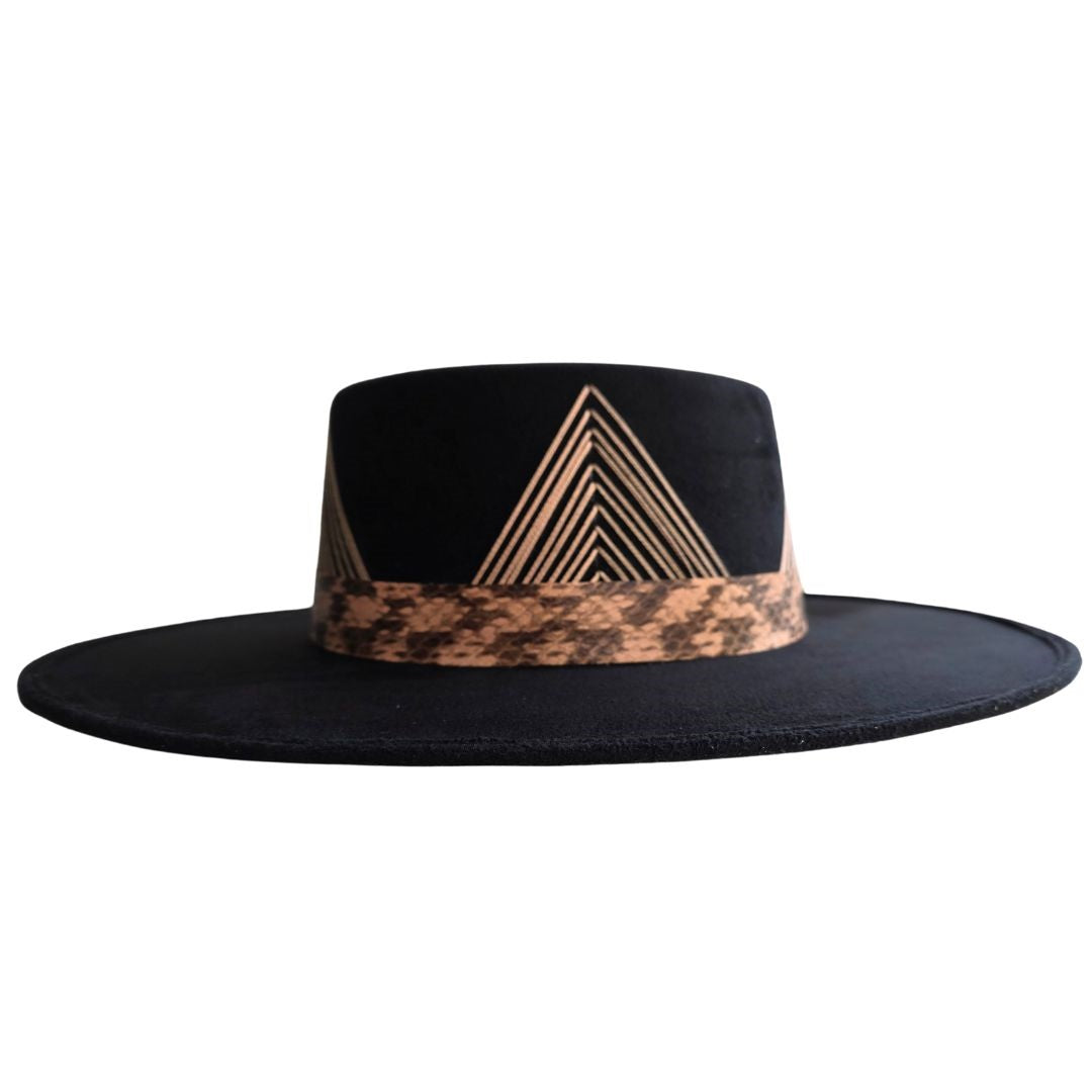 Corinne Boater Crown Hat