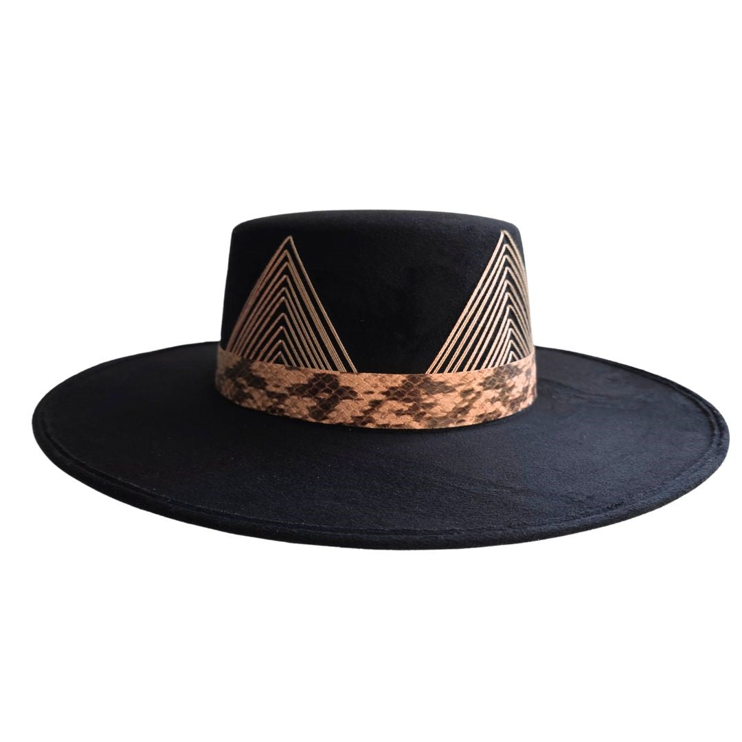 Corinne Boater Crown Hat