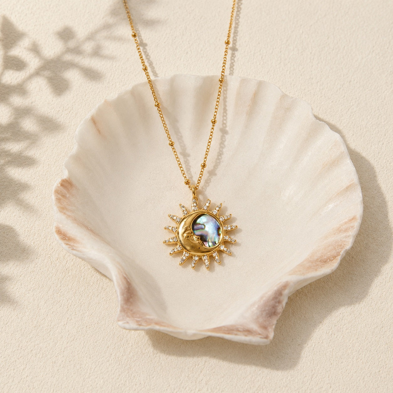 Eclipse Luster Medallion Necklace