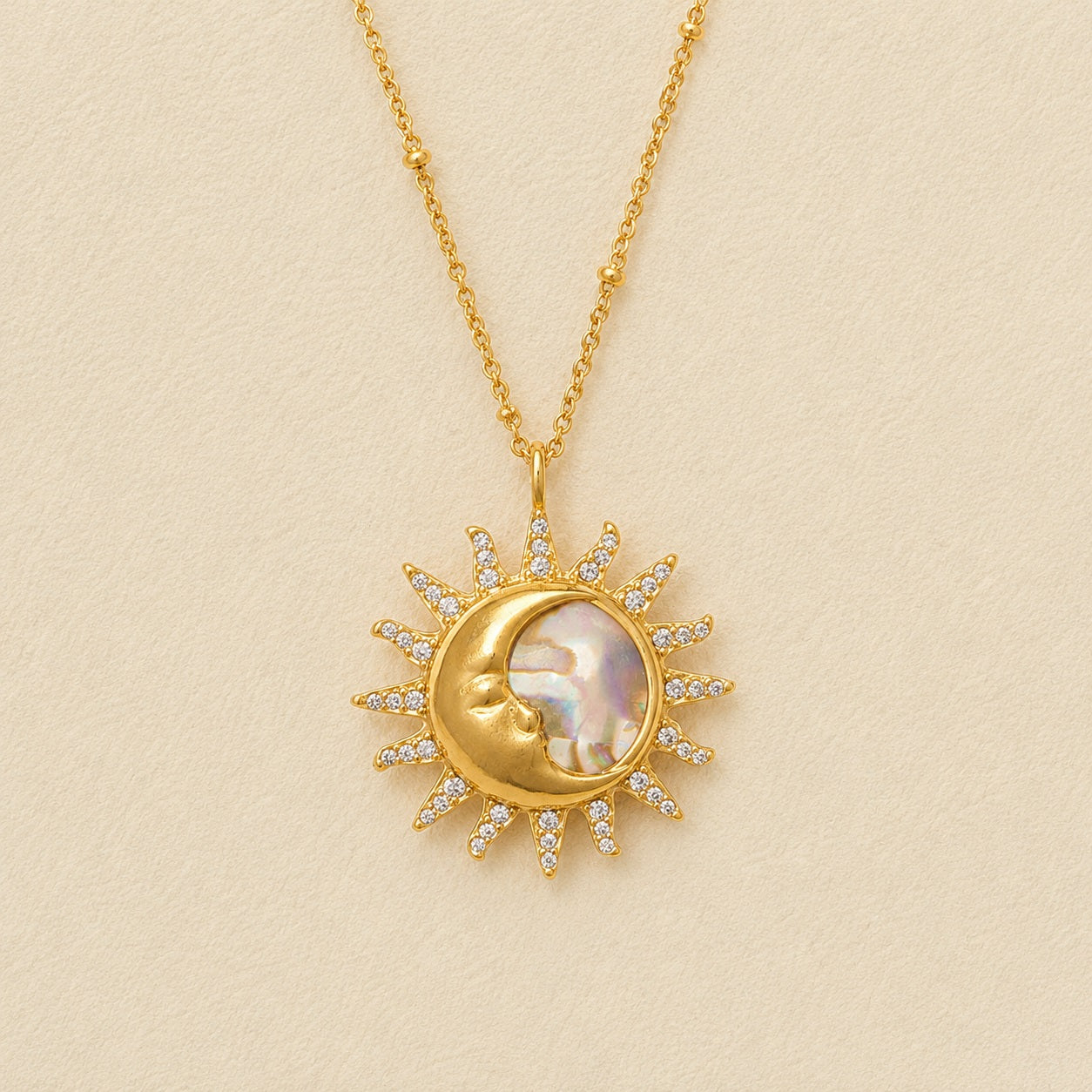 Eclipse Luster Medallion Necklace
