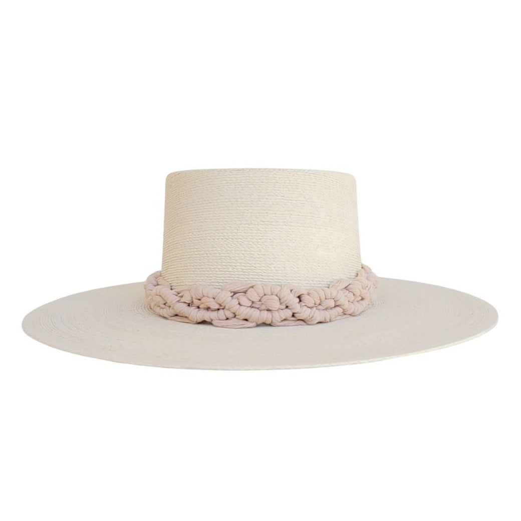 Elijah Straw Boater Crown Hat
