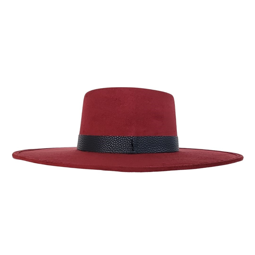 Ferazia Telescope Crown Hat - Burgundy