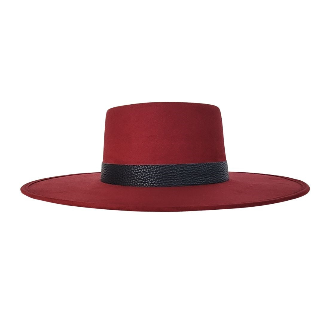 Ferazia Telescope Crown Hat - Burgundy