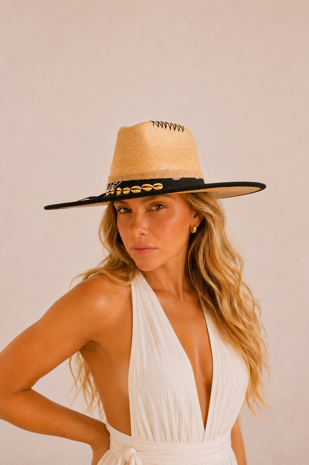 Foteini Straw Western Crown Hat