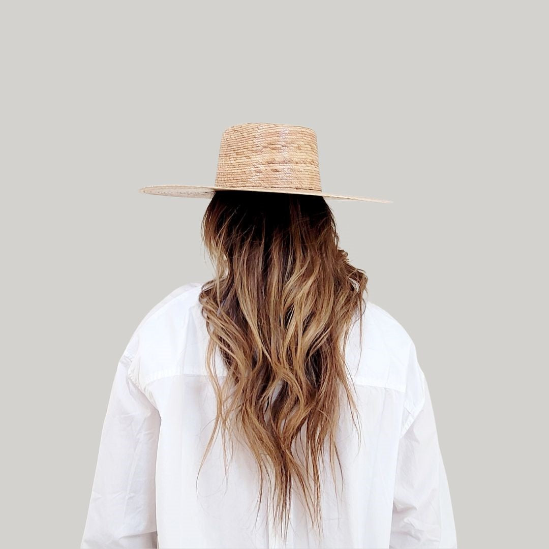 Grace Straw Telescope Crown Hat