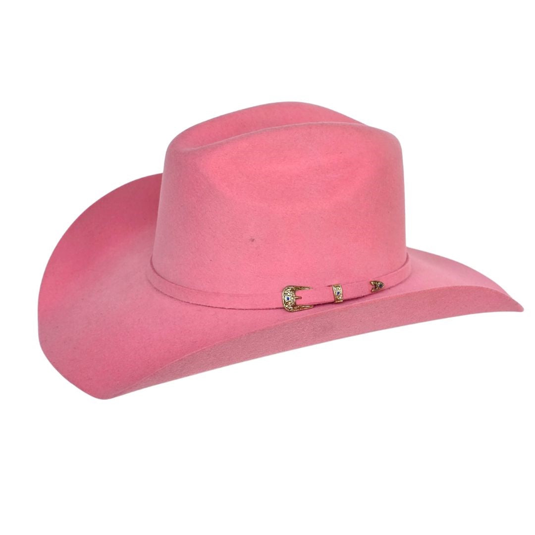 Hamish Western Cowboy Crown Hat - Pink