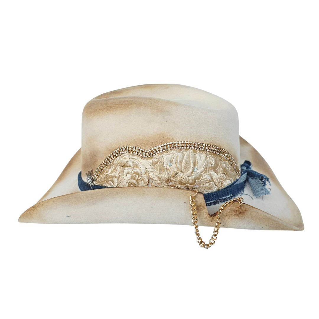 Honey Western Trompo Crown Hat