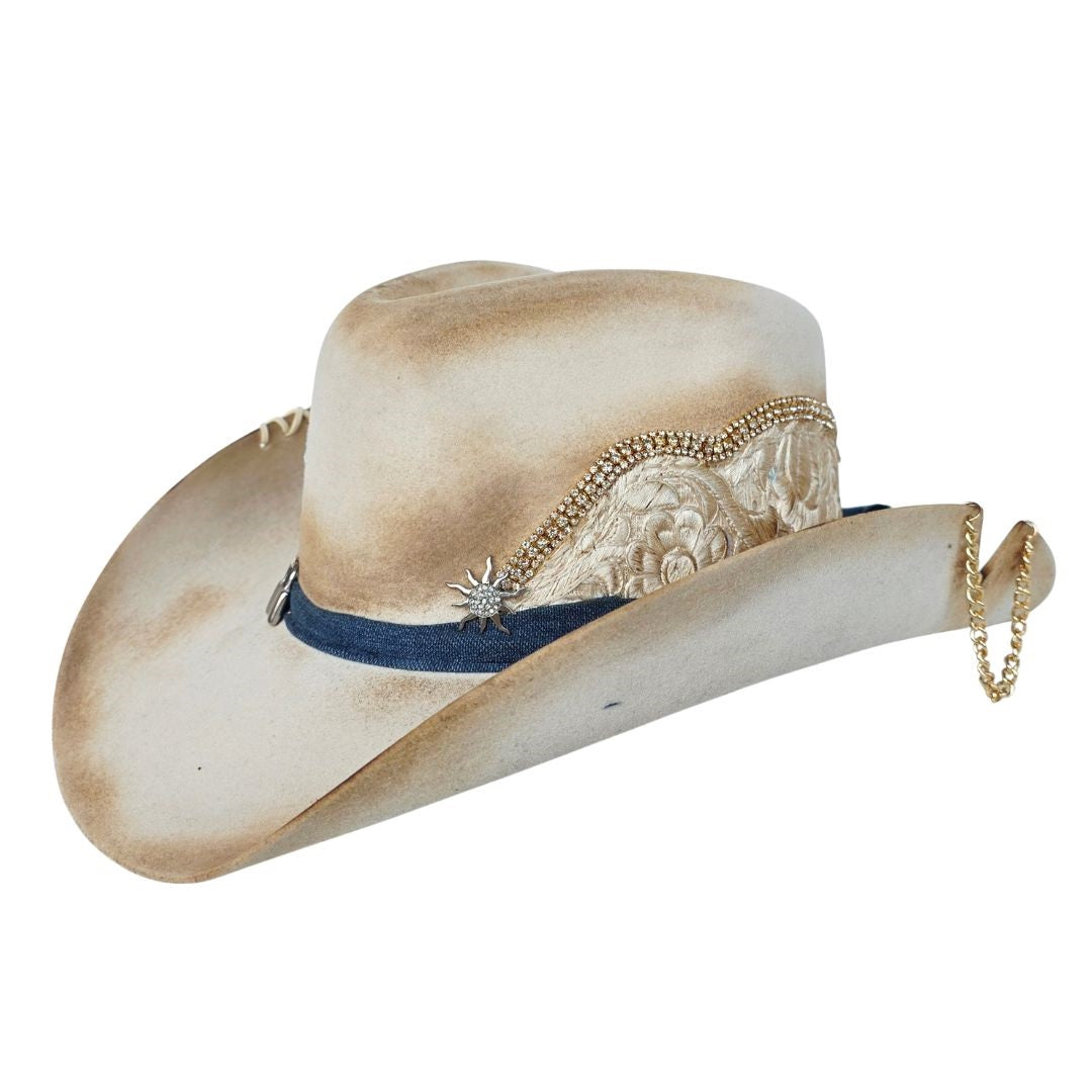 Honey Western Trompo Crown Hat