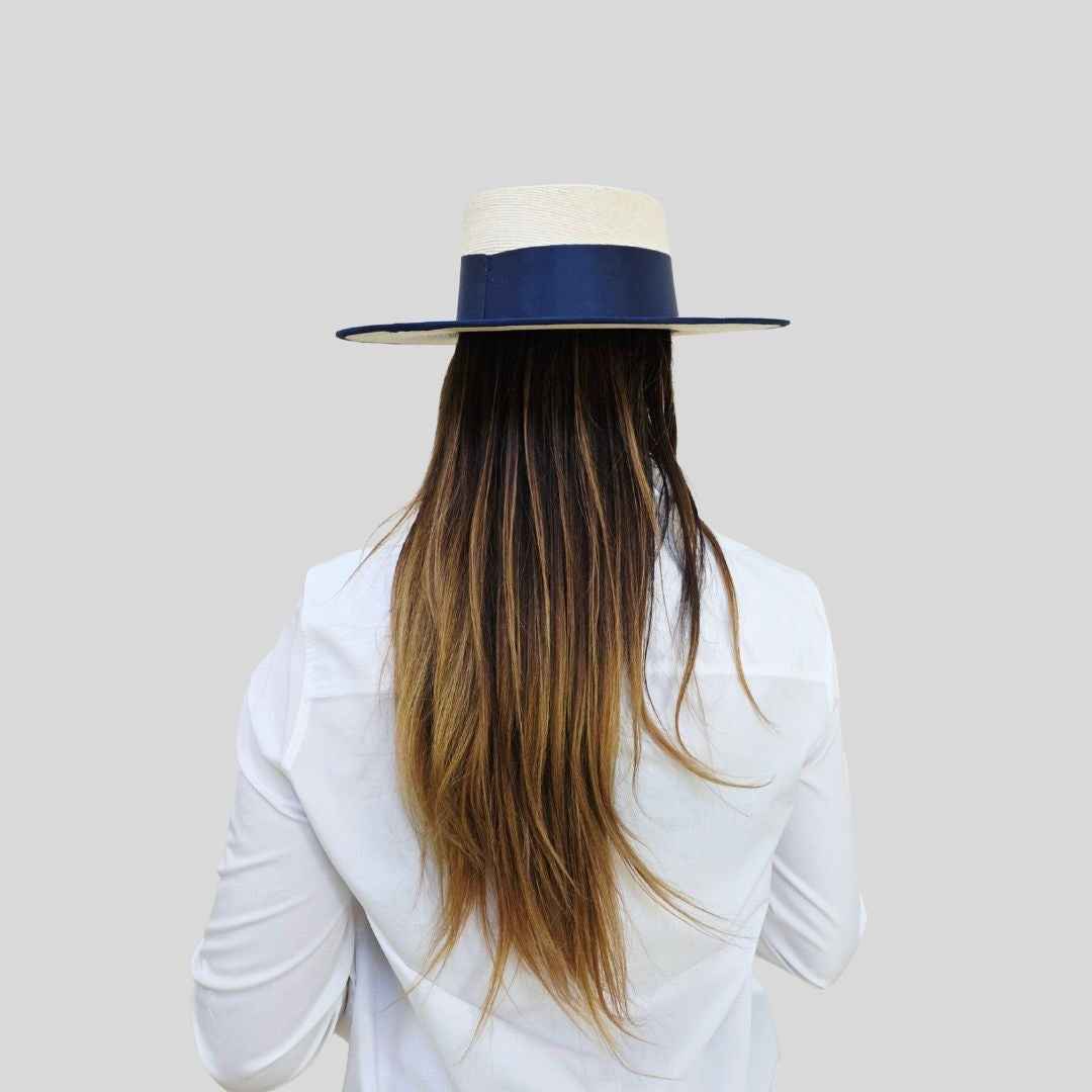 Isla Straw Boater Crown Hat