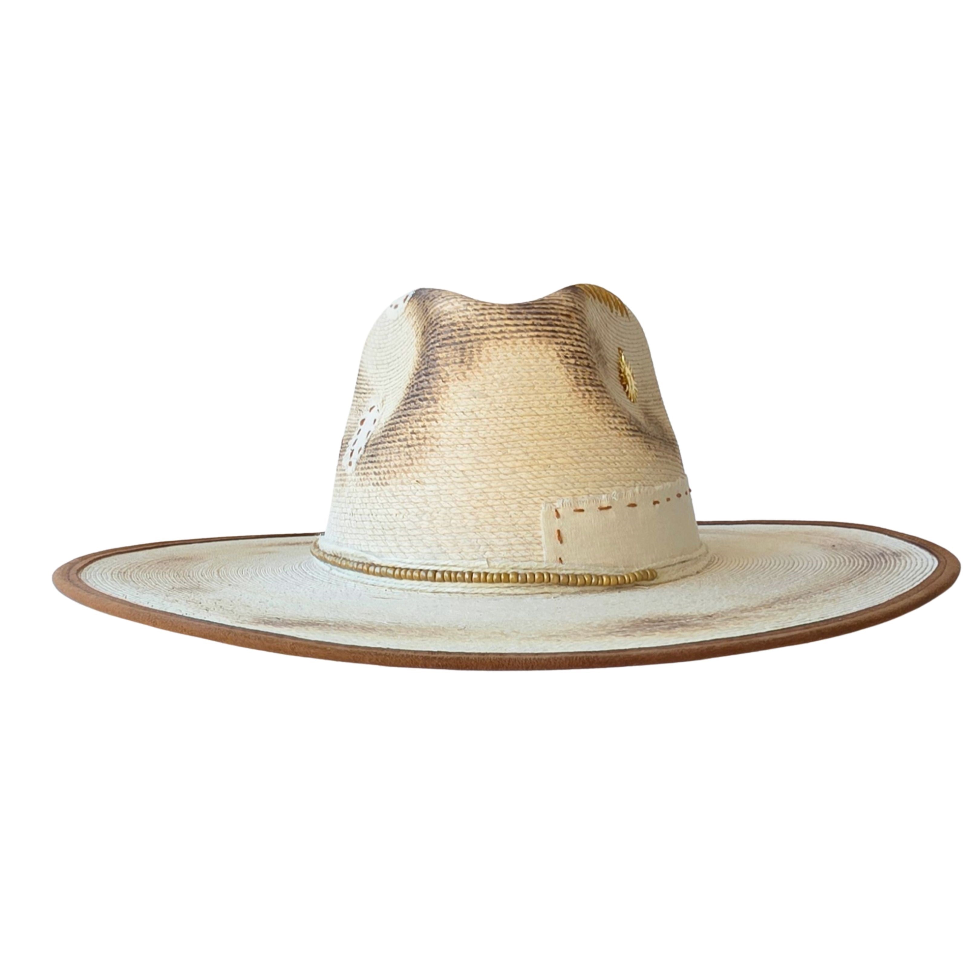 Ismini Straw Western Crown Hat