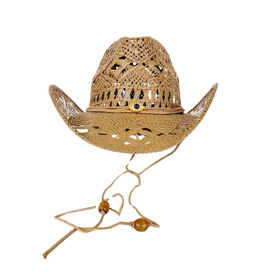 Jamie Vented Straw Western Hat