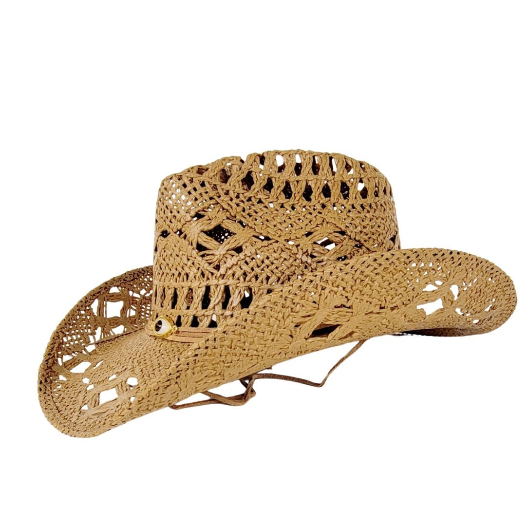 Jamie Vented Straw Western Hat