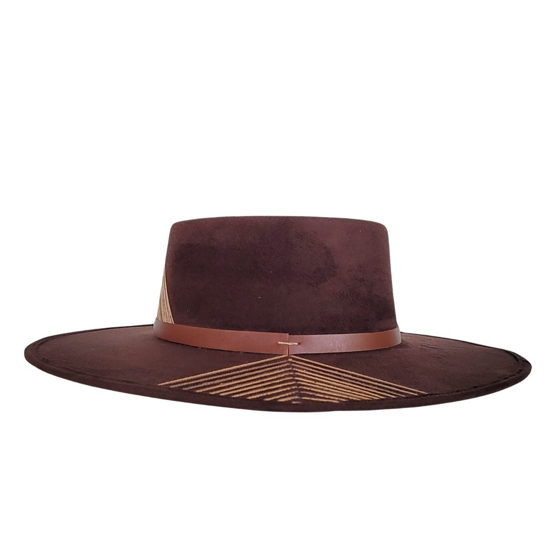 Julius Telescope Crown Hat - Brown