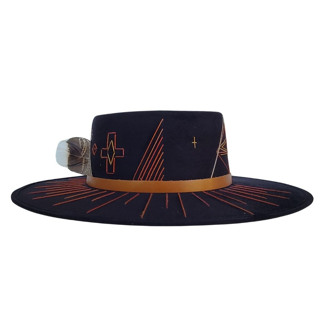 Igraine Telescope Crown Hat - Black