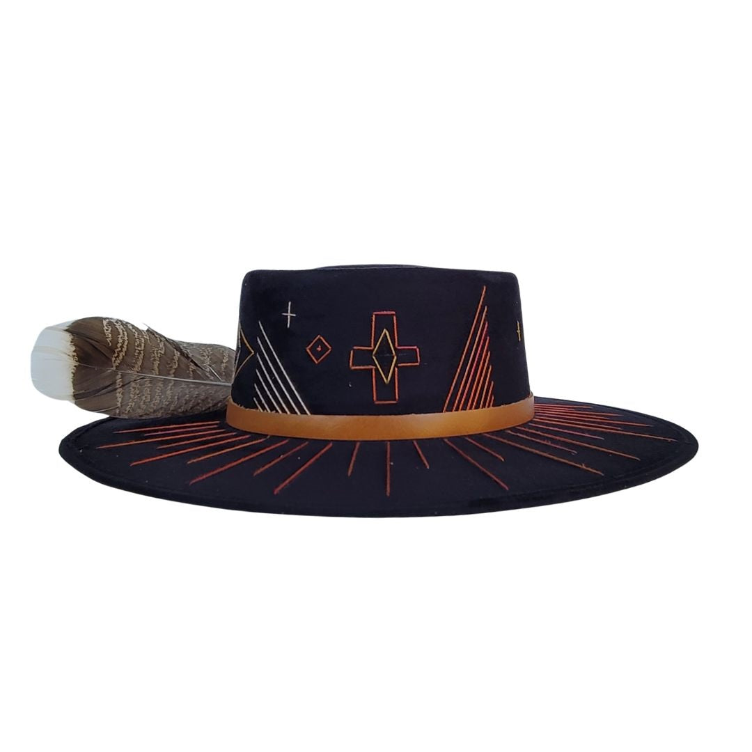 Igraine Telescope Crown Hat - Black