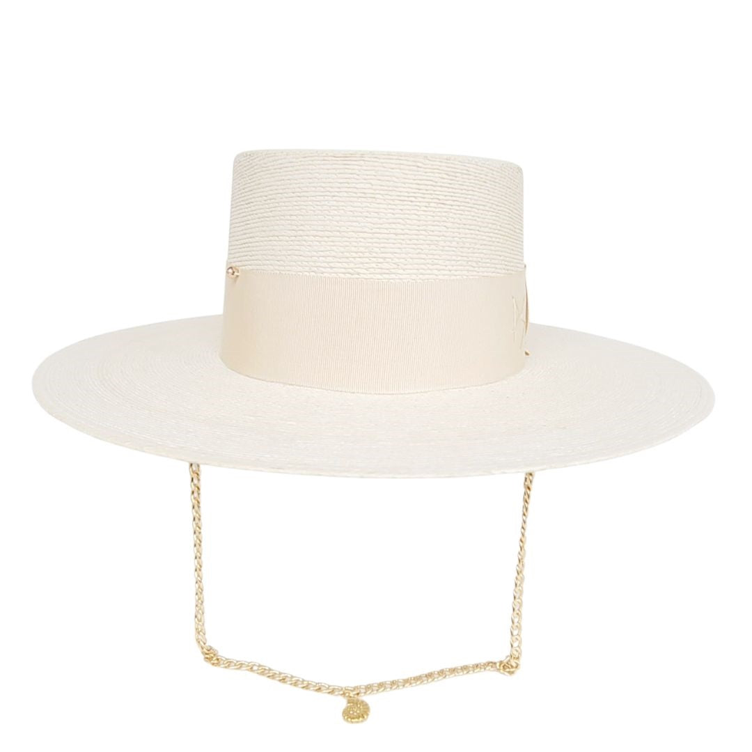 Kelda Straw Boater Crown Hat