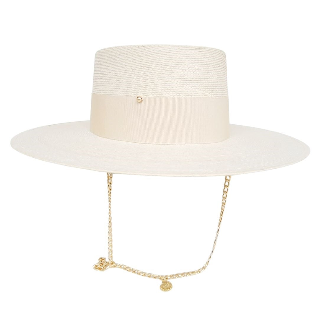 Kelda Straw Boater Crown Hat