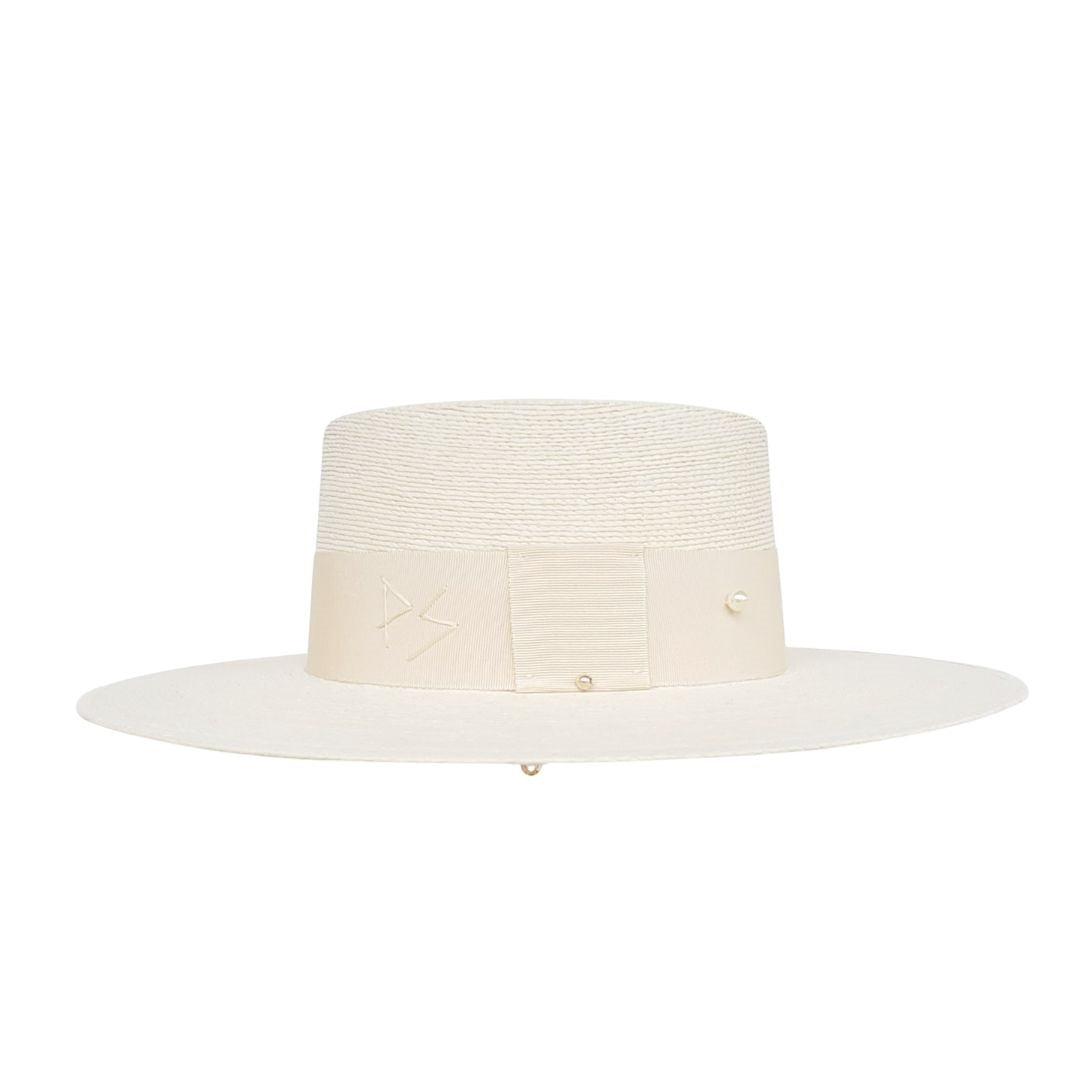 Kelda Straw Boater Crown Hat