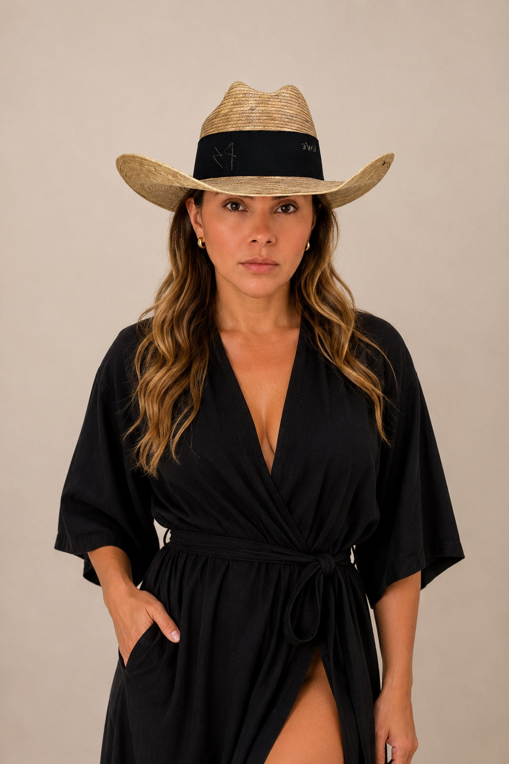 Kore Straw Western Crown Hat