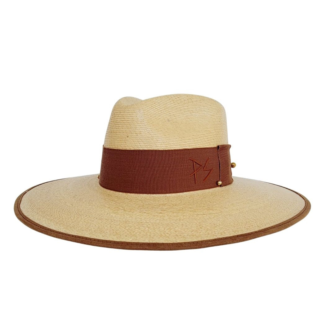 Loretta Straw Fedora Crown Hat