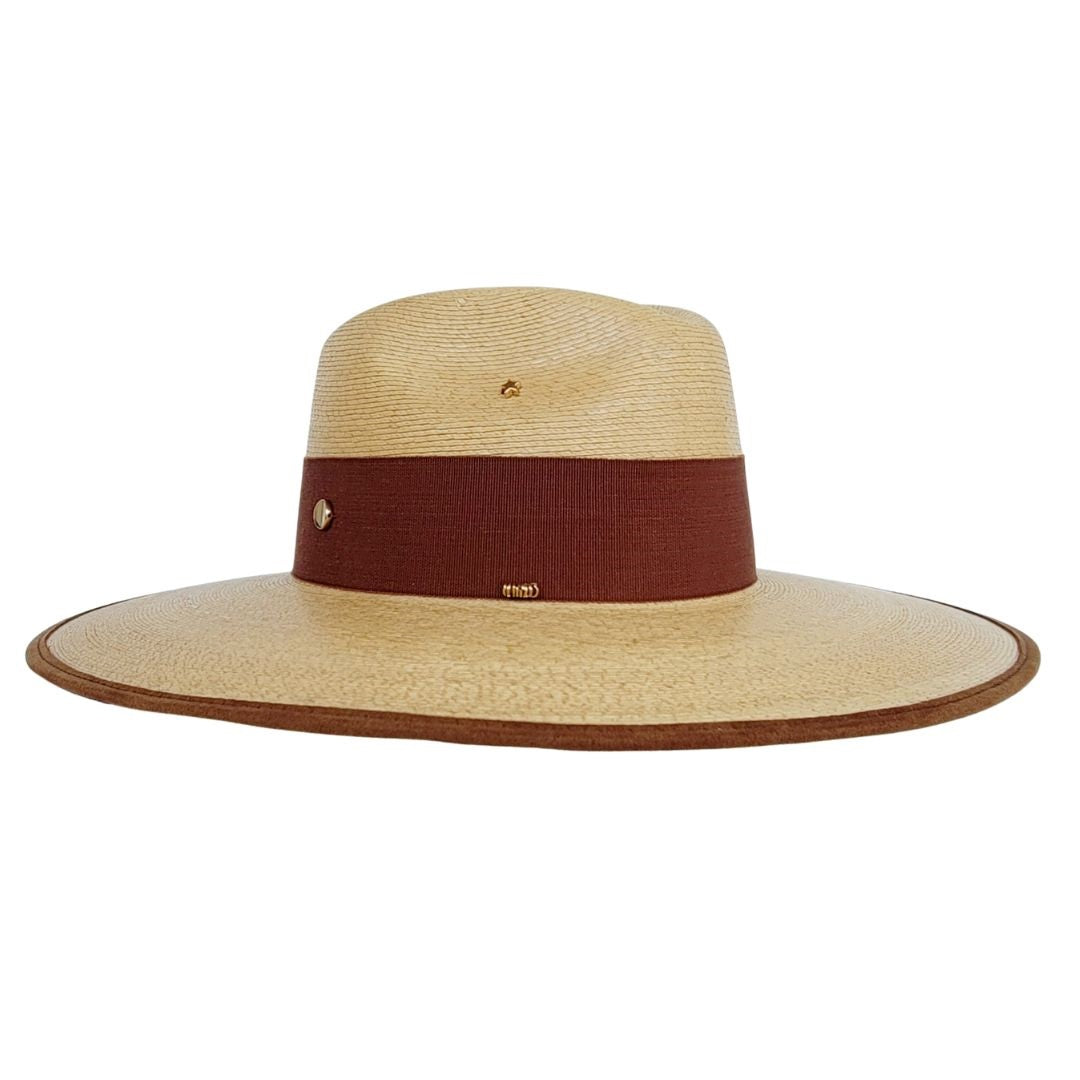 Loretta Straw Fedora Crown Hat