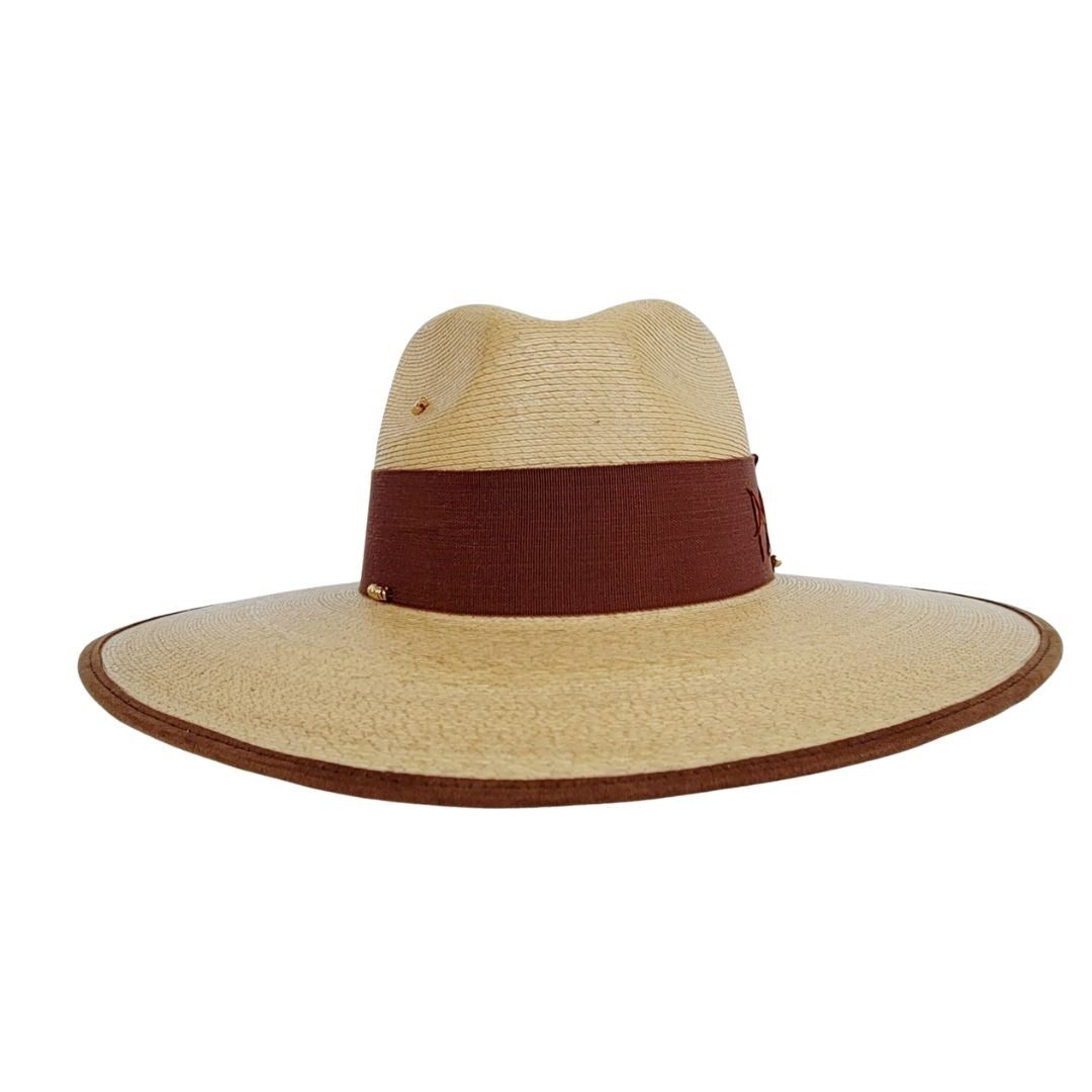 Loretta Straw Fedora Crown Hat