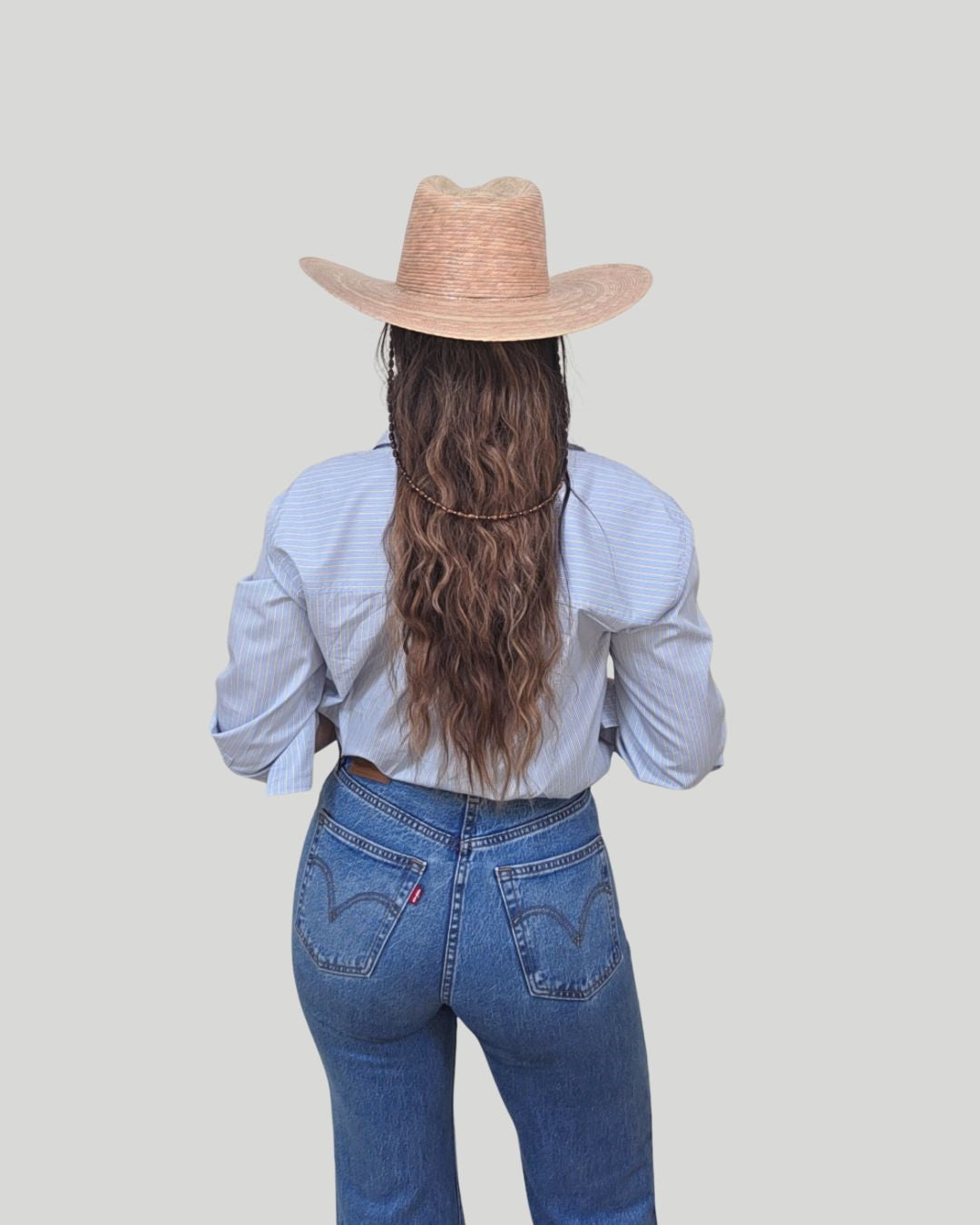 Louiza Straw Western Crown Hat