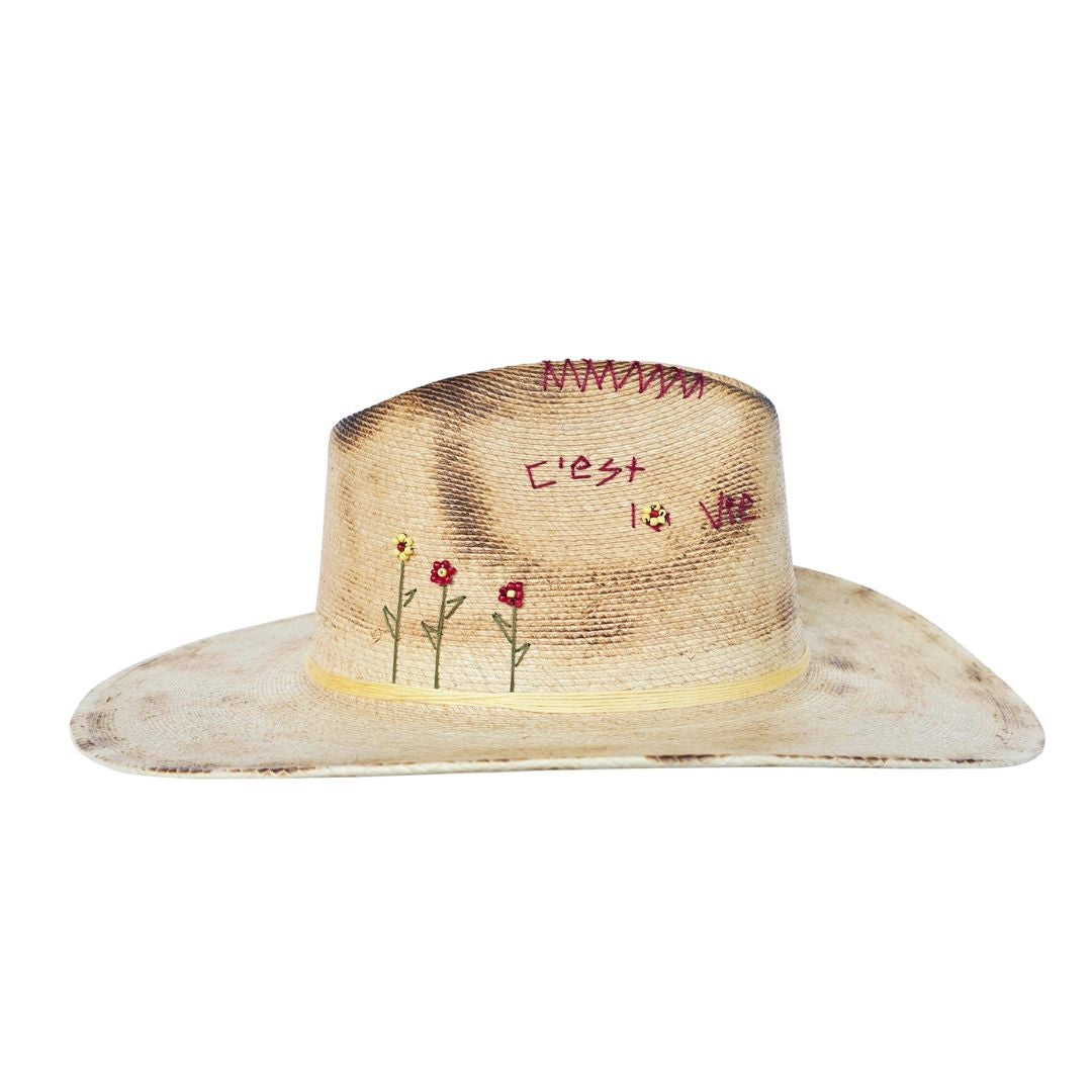 Lulu Straw Western Crown Hat
