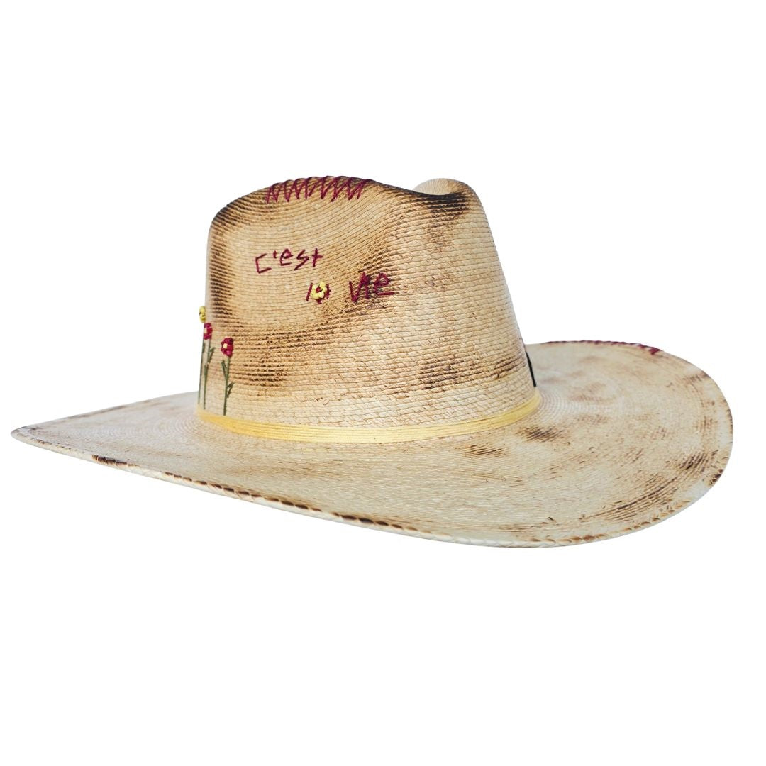 Lulu Straw Western Crown Hat