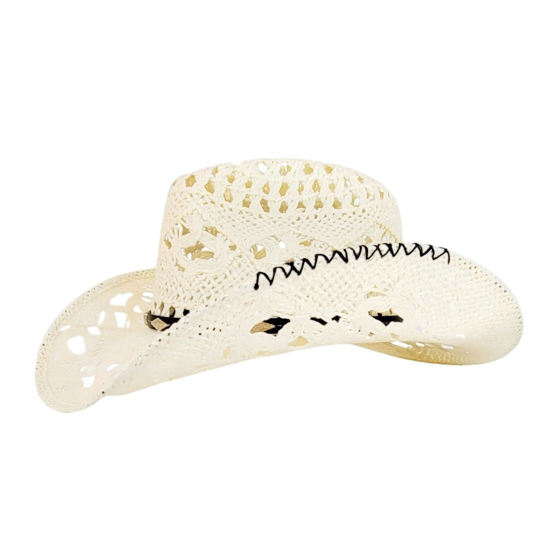 Maile Vented Straw Western Hat