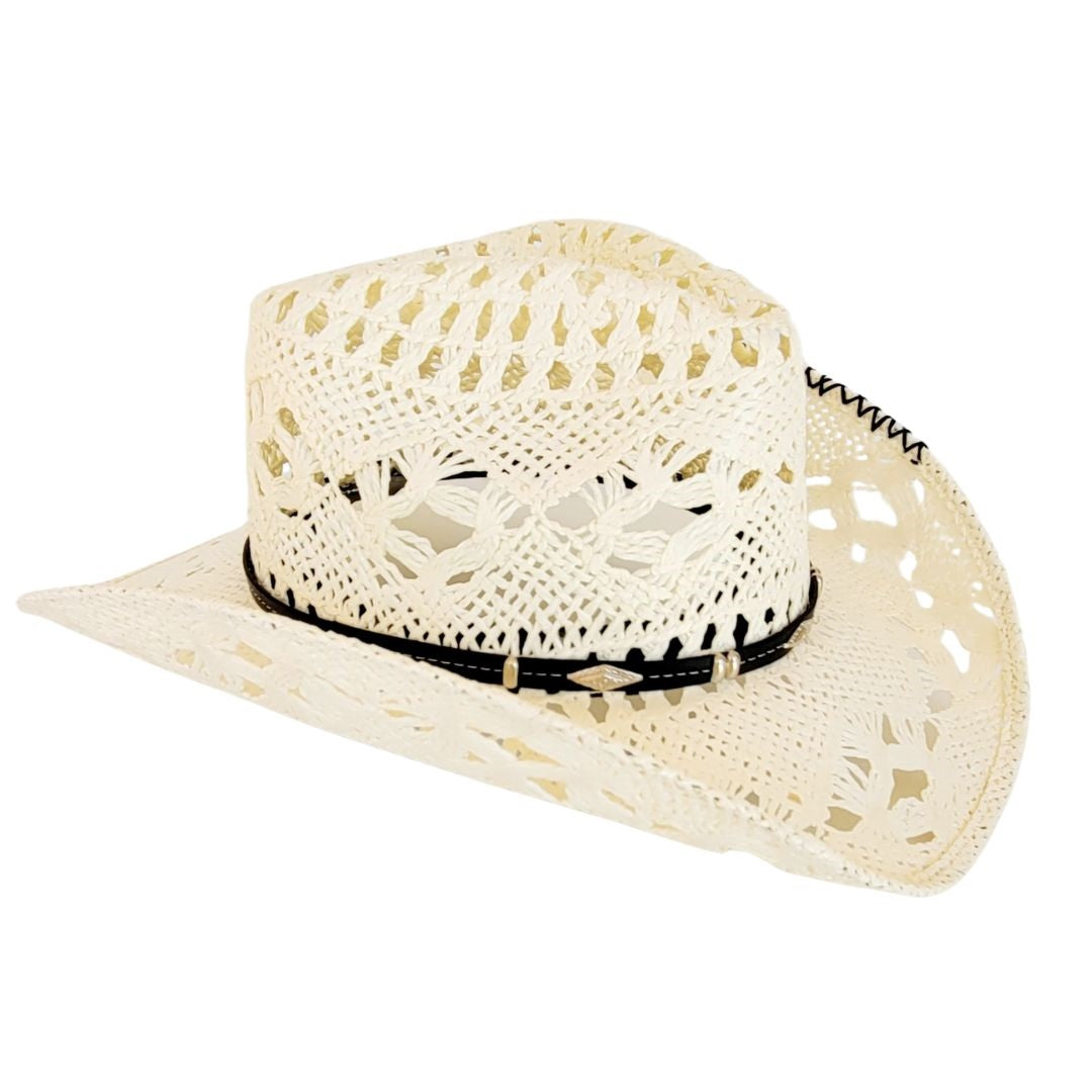 Maile Vented Straw Western Hat