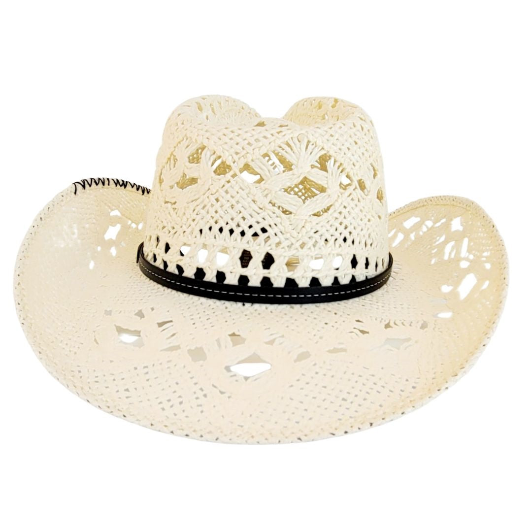 Maile Vented Straw Western Hat