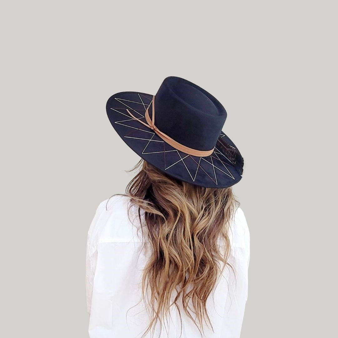 Marcelo Telescope Crown Hat - Black