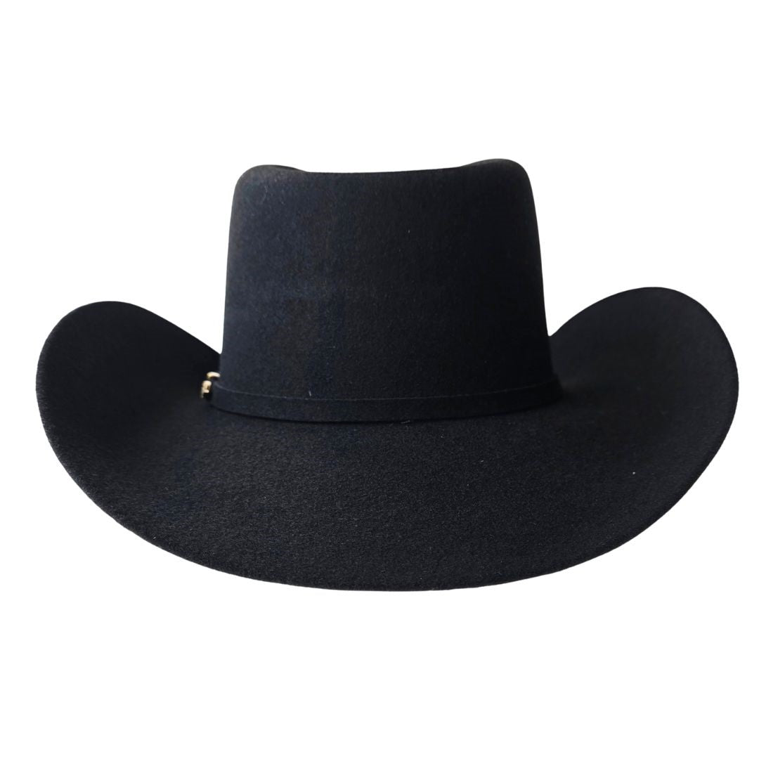 Malia Western Trompo Crown Hat - Black