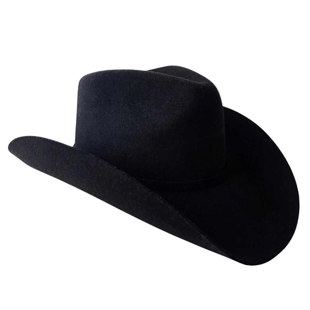 Malia Western Trompo Crown Hat - Black