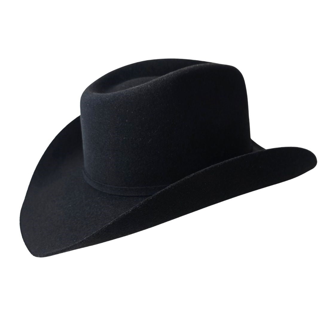 Malia Western Trompo Crown Hat - Black