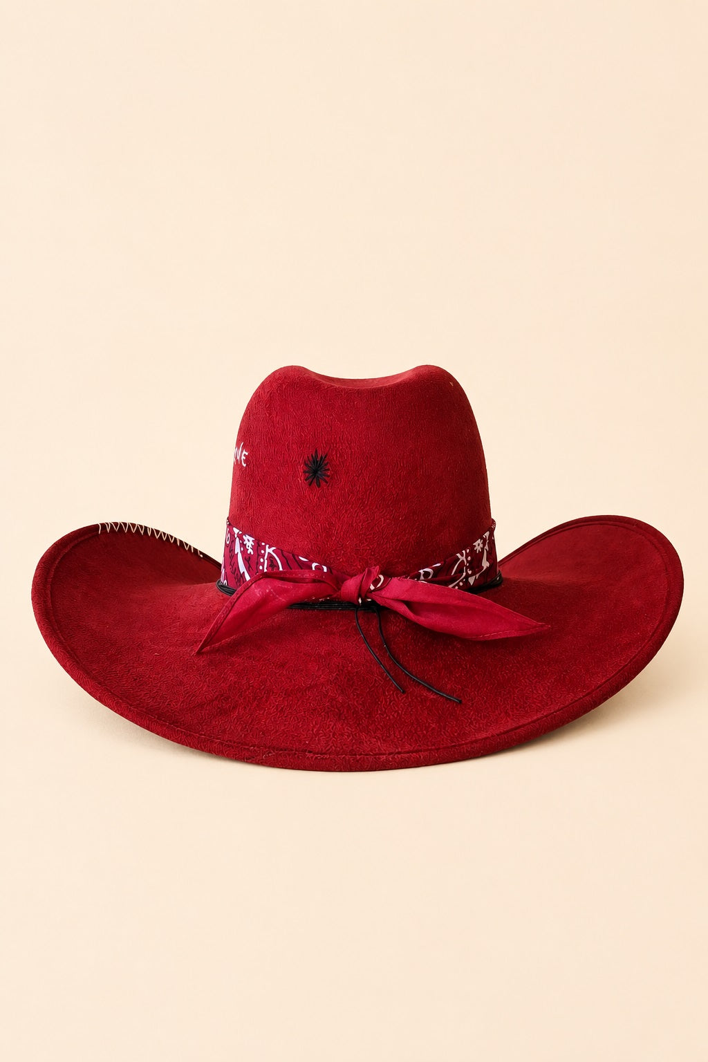 Myrto Cowboy Crown Hat - Burgundy