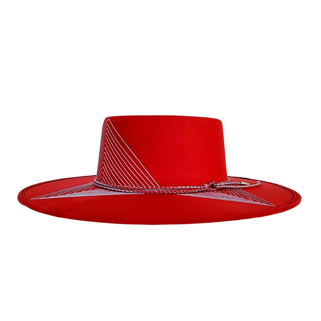 Olia Telescope Crown Hat - Red