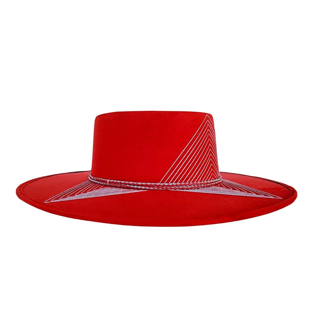 Olia Telescope Crown Hat - Red