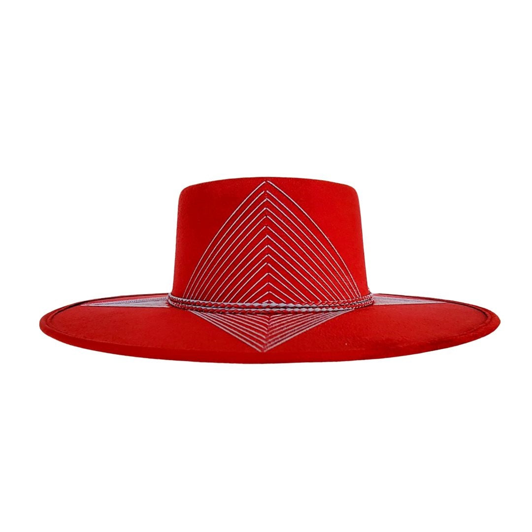 Olia Telescope Crown Hat - Red